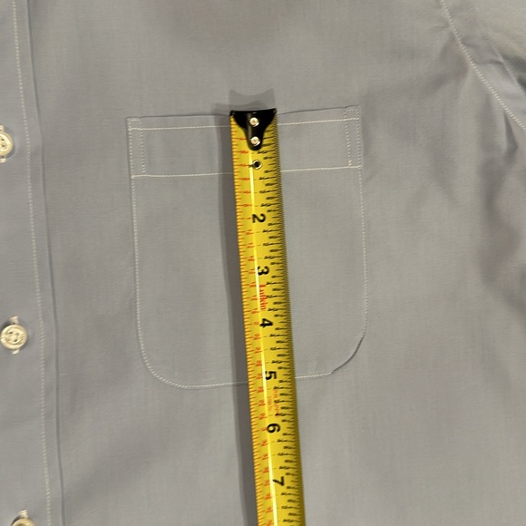 NWOT🤩 J MICHAELS CLOTHIERS CUSTOM BLUE BUTTON UP DRESS SHIRT WITH SPREAD COLLAR - Picture 7 of 8